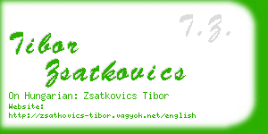 tibor zsatkovics business card
